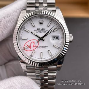 DateJust 41mm 126334 Fluted Bezel White Dial Jubilee Bracelet VSF VS3235