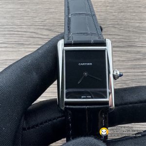 Tank Must 25.5mm Alligator Leather SS/LE Black Dial DRF Quartz