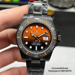 DIW Submariner 40mm DLC Orange/Black Dial SS Bracelet VSF VS3135