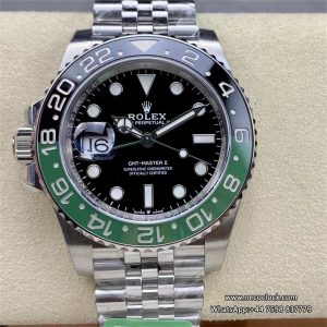 GMT-Master II 126720 VTNR 904L Sprite Black/Green Ceramic Bezel Jubilee Bracelet C+F SH3285
