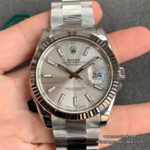 DateJust 41mm 126334 Fluted Bezel Silver Dial Oyster Bracelet VSF VS3235