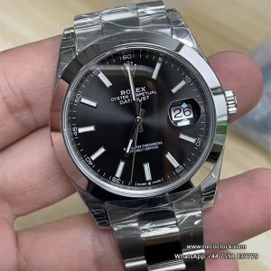 DateJust 41mm 126300 Smooth Bezel Black Dial Oyster Bracelet VSF VS3235