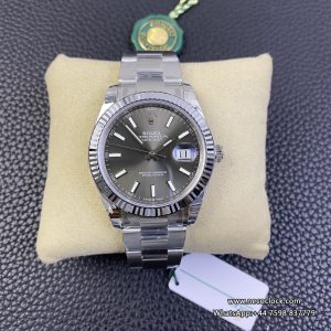 DateJust 41mm 126334 Fluted Bezel Grey Dial Oyster Bracelet VSF VS3235