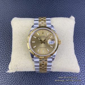 DateJust 36mm Fluted Bezel Gold Dial YG/SS Jubilee Bracelet VSF VS3235