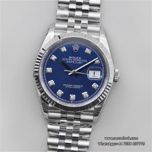 DateJust 36mm Fluted Bezel Blue Dial Diamond Marker Jubilee Bracelet VSF VS3235