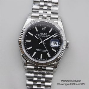 DateJust 36mm Fluted Bezel Black Dial Jubilee Bracelet VSF VS3235