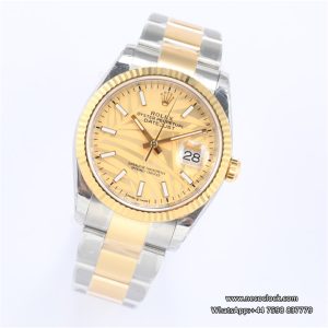 DateJust 36mm Smooth Bezel Blue Motif Dial Jubilee Bracelet GMF VR3235