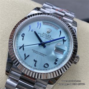 DayDate 40MM Ice Blue Dial Arabic Marker President Bracelet GMF A2836 Tungsten