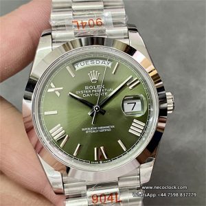 DayDate 40MM Smooth Bezel Green Dial Roma Marker President Bracelet GMF A3255