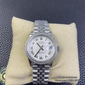 DateJust 31mm Ladies Diamond Bezel White Dial Roma Marker Jubilee Bracelet WF A2671