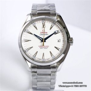 Seamaster 41mm AQUA TERRA 150M White Textured Dial YG Hand SS Bracelet VSF A8500