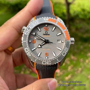 Planet Ocean 600M 43.5mm 1/4 Orange Grey Dial Black Rubber Strap VSF A8900