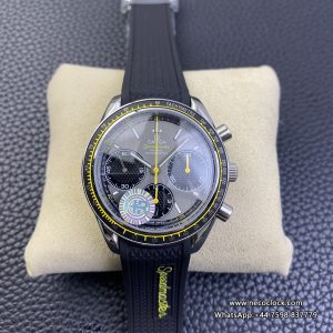 Speedmaster 40mm Racing Master Grey/Black Dial Black Rubber Strap HRF A7750