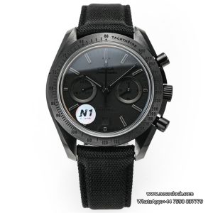 Speedmaster 44mm  "Dark Side of The Moon" Real Ceramic Black Dial BlackNylon Strap N1F A7750
