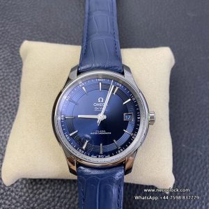 De Ville Hour Vision 41mm Blue Dial Blue Leather Strap VSF A8500