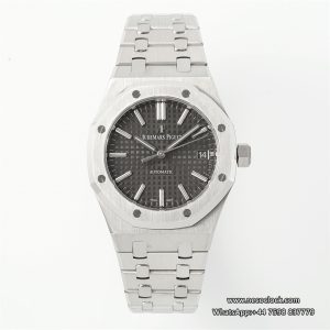 AP Royal Oak 37mm 15450 Grey Dial SS Bracelet APSF SA3120