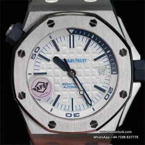 AP Royal Oak Offshore 42mm 15710 White Dial White Rubber Strap APSF SA3120