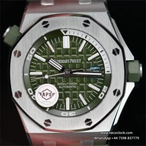 AP Royal Oak Offshore 42mm 15710 Green Dial Green Rubber Strap APSF SA3120