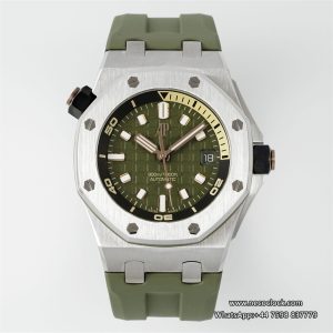 AP Royal Oak Offshore 42mm 15720 Green Dial Green Rubber Strap APSF SA4308