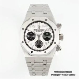 AP Royal Oak 41mm 26331 White/Black Dial SS Bracelet IPF A7750