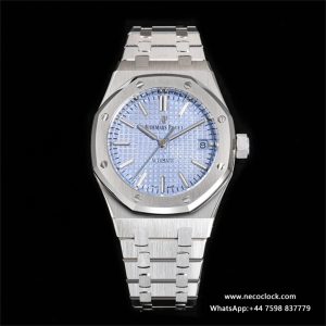 AP Royal Oak 37mm 15451 Ice Blue Dial SS Bracelet BF A3120