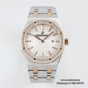 AP Royal Oak 33mm 67651 Diamond Bezel RG White Dial RG Bracelet ZF Swiss Quartz