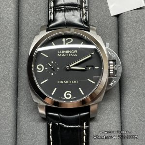PAM312 44mm Luminor Black Dial Black Leather Strap VSF P9000