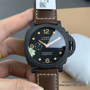PAM661 44mm Luminor Titanium Black Dial Brown Leather Strap VSF P9010