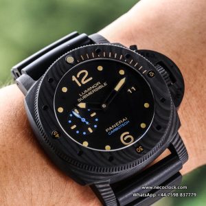 PAM616 47mm Submersible Carbon Black Dial Black Rubber Strap VSF P9000