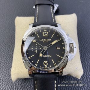 PAM531 44mm Luminor GMT Black Dial Black Leather Strap VSF P9000