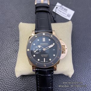 PAM974 42mm Submersible RG Black Dial Black Leather Strap VSF OP XXXIV
