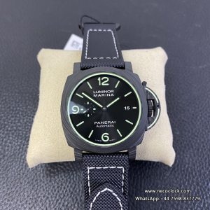 PAM1118 44mm Luminor Carbon Black Dial Black Nylon Strap VSF P9010