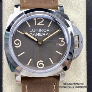PAM663 47mm Luminor Grey Dial Brown Leather Strap HWF P3000