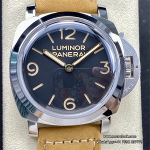 PAM372 47mm Luminor Black Dial Brown Leather Strap HWF P3000