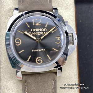 PAM605 47mm Luminor Grey Dial Brown Leather Strap HWF P3000