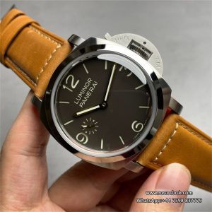 PAM1080 47mm Luminor Grey Dial Brown Leather Strap HWF P3000