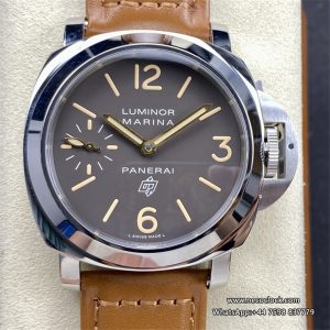 PAM632 44mm Luminor Grey Dial Brown Leather Strap HWF 6497