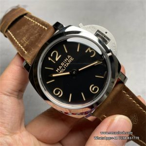 PAM673 47mm Luminor Black Dial Brown Leather Strap HWF P3000