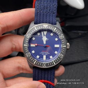 Pelagos 42mm Carbon Blue Dial Red Hand Nylon Strap M+ 8N-24