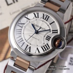 Ballon Bleu De Cartier 33mm RG/SS White Dial RG/SS Bracelet AF NH05A