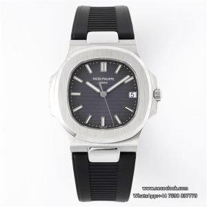 Nautilus 5711 40mm Black Dial Black Rubber Strap PPF A330SC