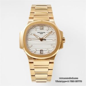 Nautilus 7118 35.2mm Ladies Diamond Bezel RG White Dial RG Bracelet PPF A324SC