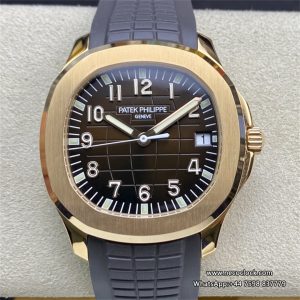 Aquanaut 5167 40mm RG Brown Dial Brown Rubber Strap 3KF A330SC