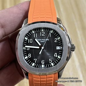 Aquanaut 5167 40mm Black Dial Orange Rubber Strap 3KF A330SC