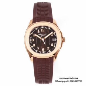 Aquanaut 5167 40mm RG Brown Dial Brown Rubber Strap ZF A324SC