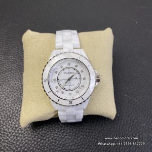 J12 38mm Ceramic White Dial Diamond Marker Ceramic Bracelet BVF CALIBER12.1