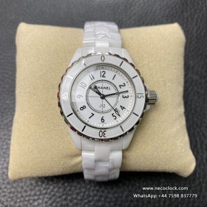 J12 33mm Ceramic White Dial Ceramic Bracelet XF Swiss Quartz