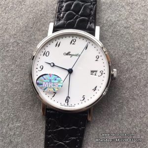Classique5177-29 38mm White Dial Black Leather Strap MKSF MY9015