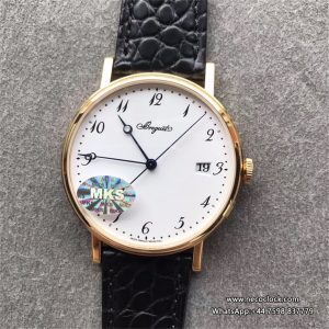 Classique5177-29 38mm YG White Dial Black Leather Strap MKSF MY9015