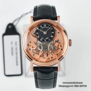 Tradition 40mm RG RG Dial Black Leather Strap LTF Manual